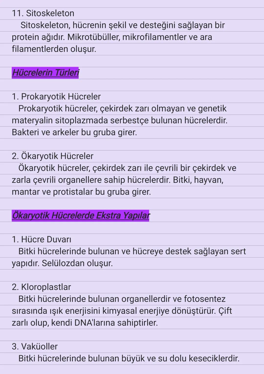 Hücrenin Yapısı
Hücre, canlı organizmaların temel birimidir. Tüm yaşam
fonksiyonlarını gerçekleştiren ve organizmanın yapısını
oluşturan en 