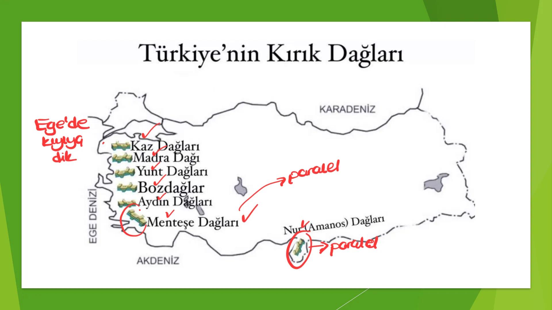 TÜRKİYE'NİN YER
ŞEKİLLERİ kaynakların
magmadan
İÇ KUVVETLER
► Orojenez (dağ) ✓
▶ Epirojenez (kita) ✓
Volkanizma
►Seizma (Deprem) ✓
gunest
ka