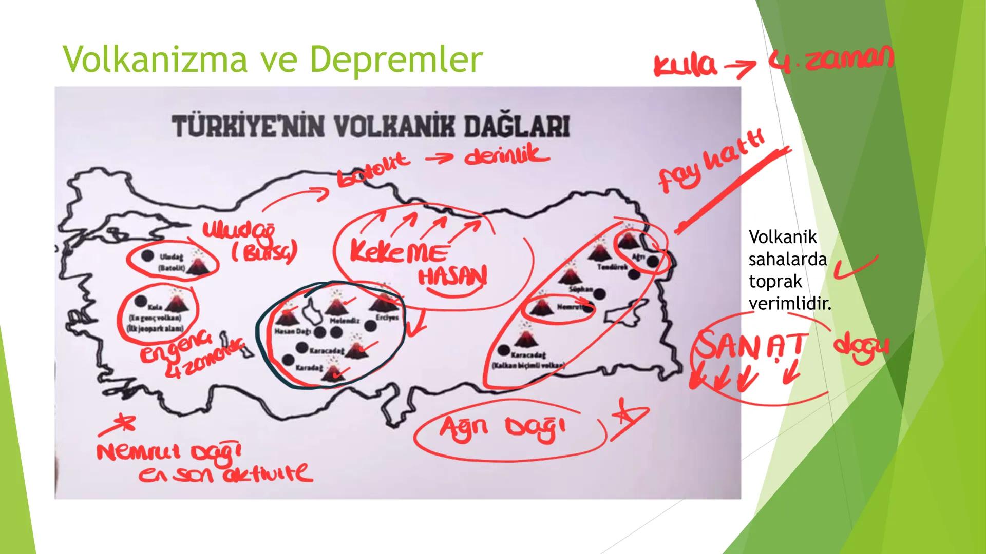 TÜRKİYE'NİN YER
ŞEKİLLERİ kaynakların
magmadan
İÇ KUVVETLER
► Orojenez (dağ) ✓
▶ Epirojenez (kita) ✓
Volkanizma
►Seizma (Deprem) ✓
gunest
ka