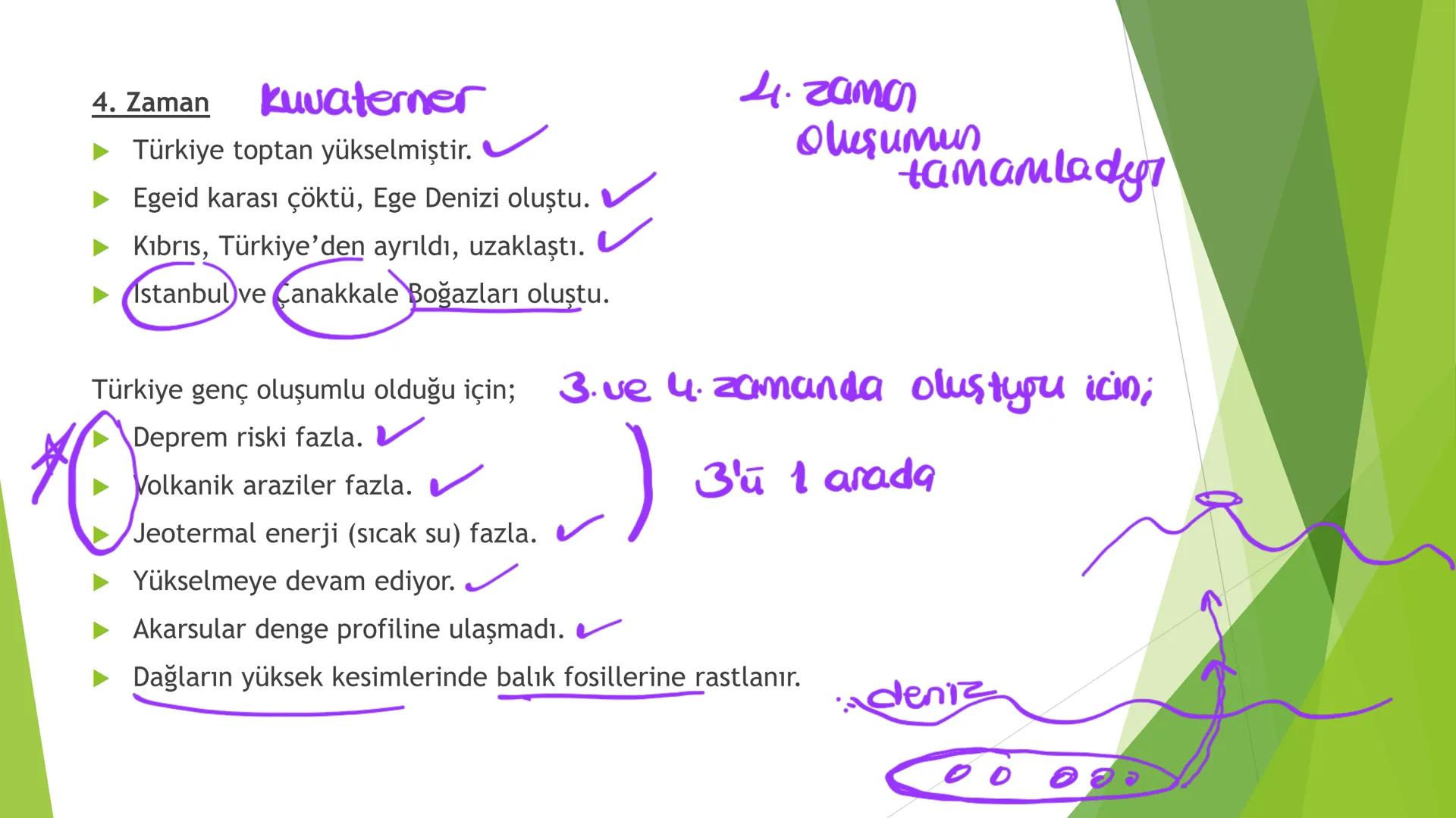 TÜRKİYE'NİN YER
ŞEKİLLERİ kaynakların
magmadan
İÇ KUVVETLER
► Orojenez (dağ) ✓
▶ Epirojenez (kita) ✓
Volkanizma
►Seizma (Deprem) ✓
gunest
ka