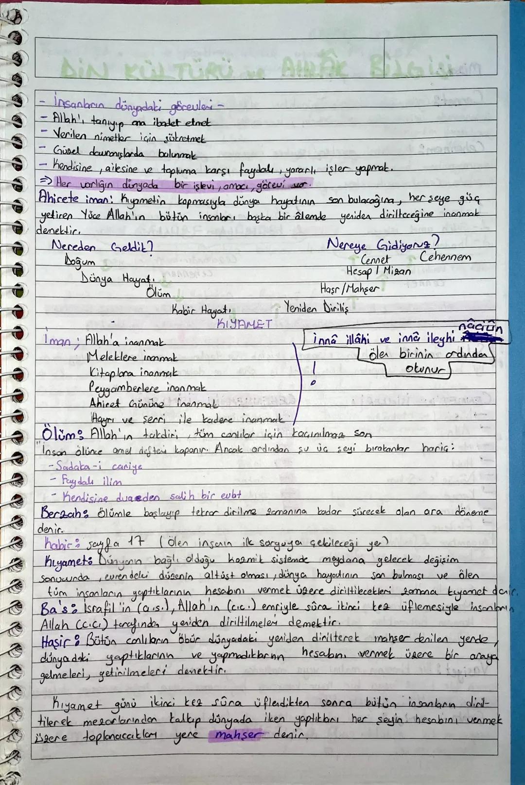 Din Kültürü ve Ahlak Bilgisi