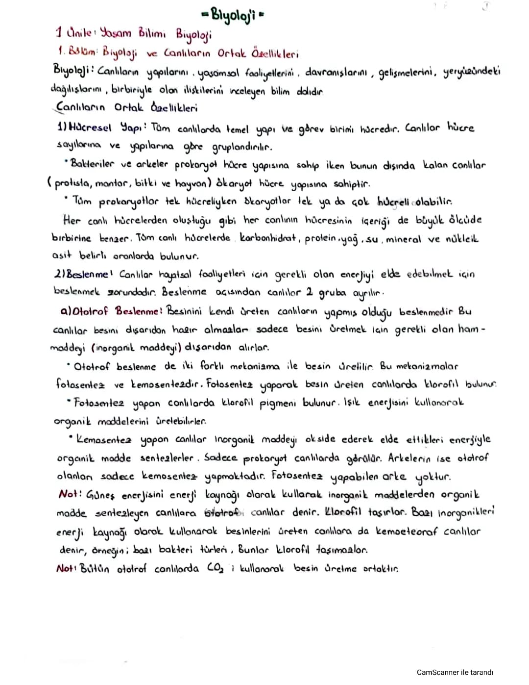 Yaşam bilimi biyoloji