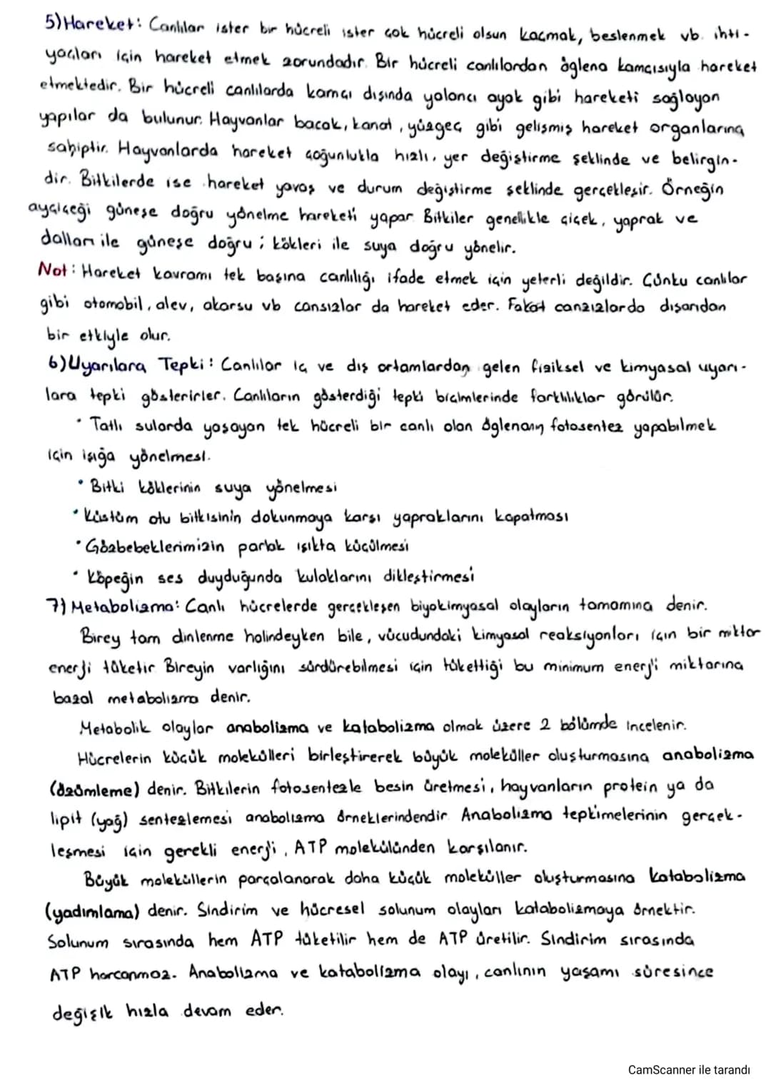 -Biyoloji
1 Unile: Yaşam Bilimi Biyoloji
1. Balam: Biyoloji
ve Canlıların Ortak Özellikleri
Biyoloji: Canlıların yapılarını, yaşamsal faaliy