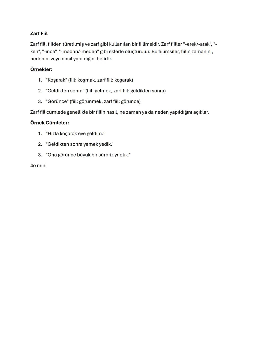 Fiilimsiler (İsim-Fiil, Sifat Fiil, Zarf Fiil)
Giriş
Fiilimsiler, fiil kök veya gövdelerinden türetilmiş ve fiil özellikleri taşıyan isim, s