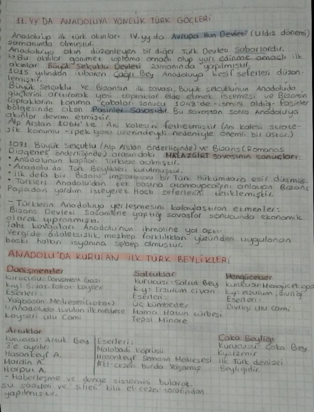 11. Vy DA ANADOLUYA YÖNELİK TÜRK GOCLERI
Anadolu'ya ilk türk akınları IV. yy.do Avrupa Hun Devlet (Uldız dönemi)
amanında olmuştur.
Anadolu'