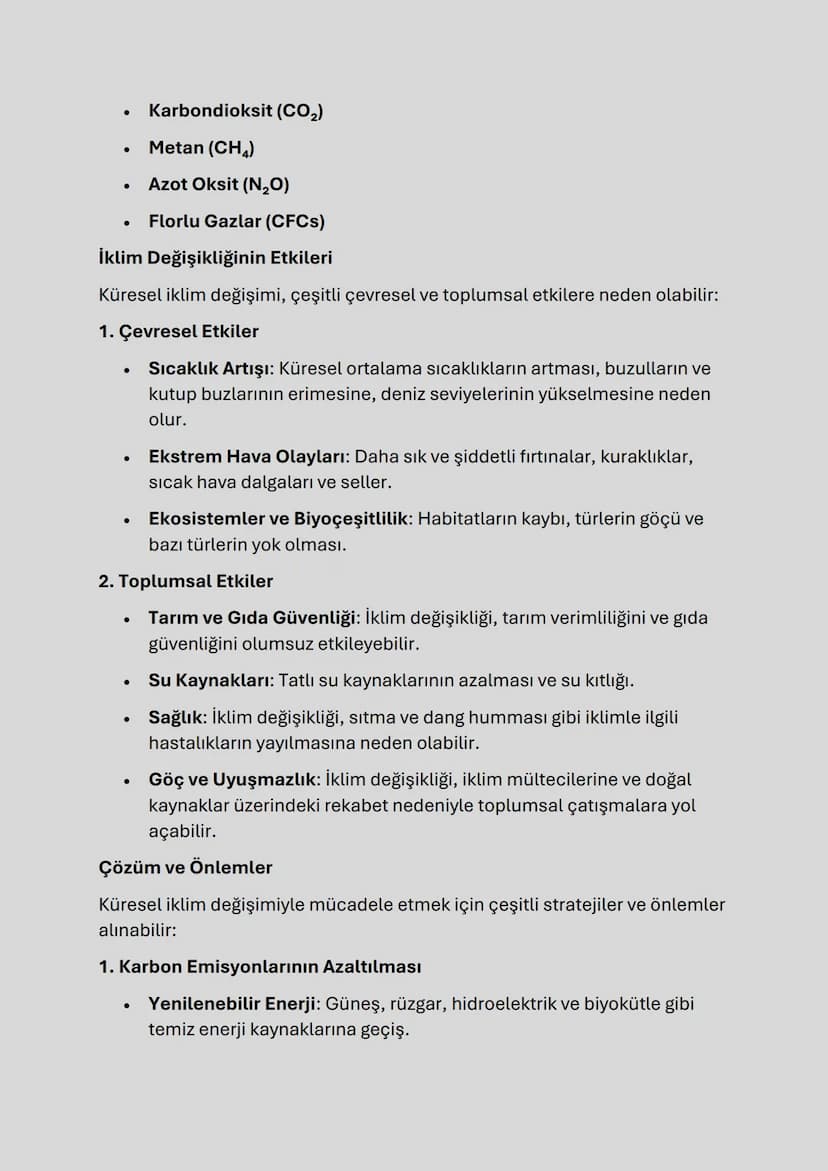 KÜRESEL İKLİM DEĞİŞİMİ
Tanım
Küresel iklim değişimi, dünya çapında uzun dönemli sıcaklık, yağış ve
diğer iklim desenlerinde meydana gelen de