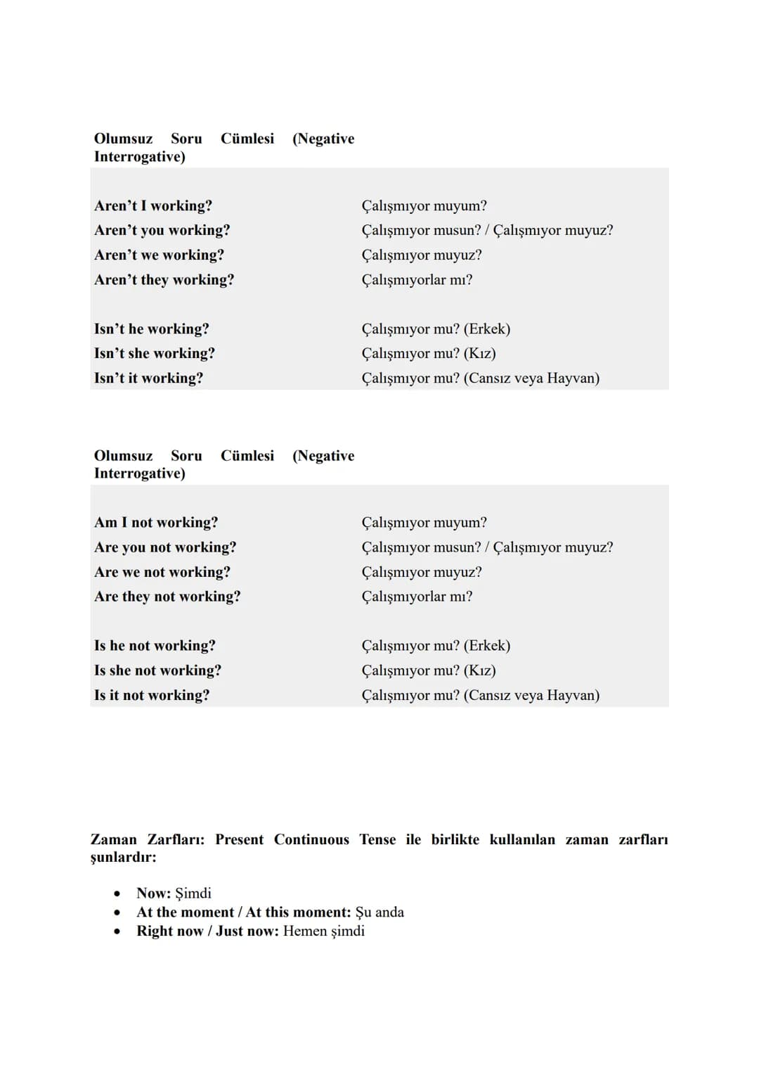 1) SIMPLE PRESENT TENSE
TENSES
SIMPLE PRESENT TENSE CÜMLE YAPISI
Olumlu Cümle (Affirmative):
Subject (Özne)
I
You
We
They
He
She
It
Verb (Fi