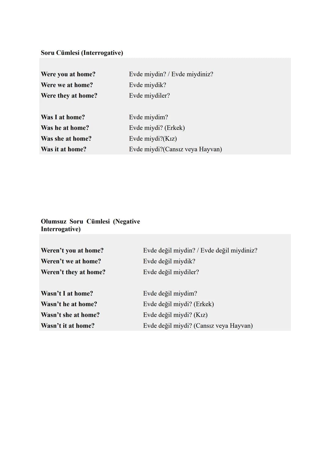 1) SIMPLE PRESENT TENSE
TENSES
SIMPLE PRESENT TENSE CÜMLE YAPISI
Olumlu Cümle (Affirmative):
Subject (Özne)
I
You
We
They
He
She
It
Verb (Fi