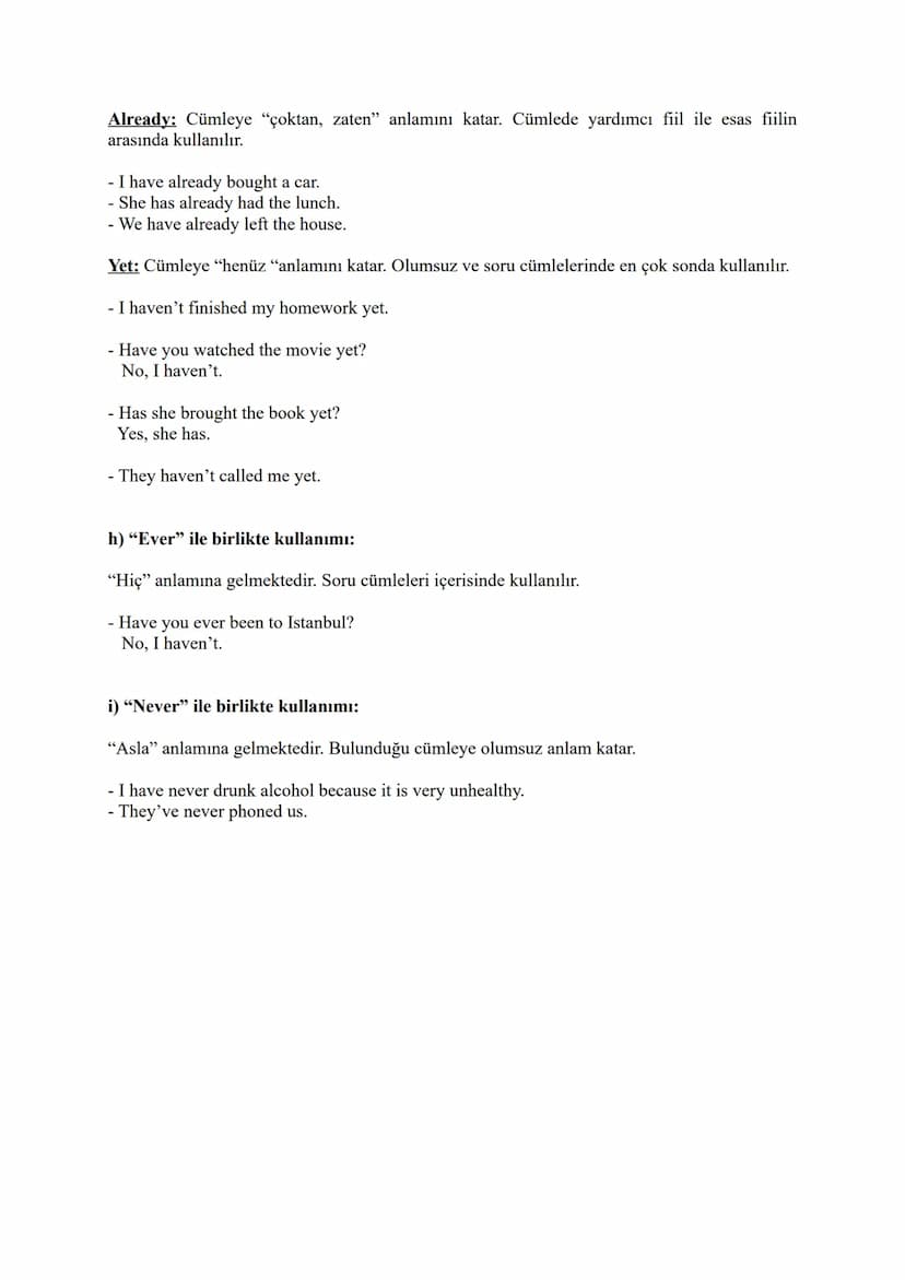 1) SIMPLE PRESENT TENSE
TENSES
SIMPLE PRESENT TENSE CÜMLE YAPISI
Olumlu Cümle (Affirmative):
Subject (Özne)
I
You
We
They
He
She
It
Verb (Fi
