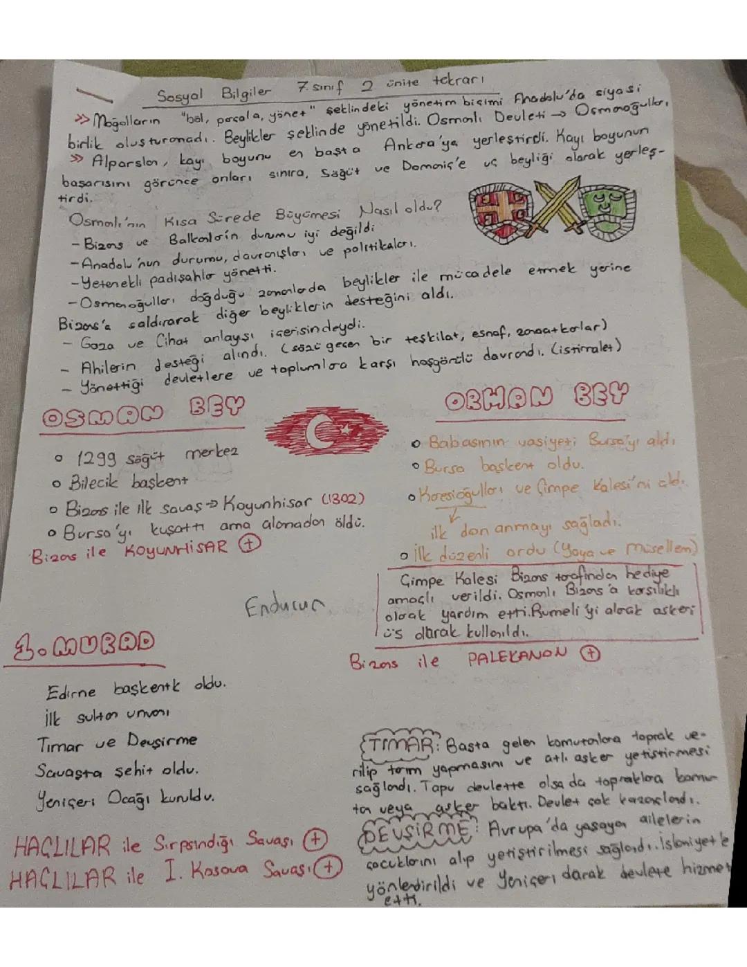 7. Sınıf sosyal bilgiler 2. Ünite 