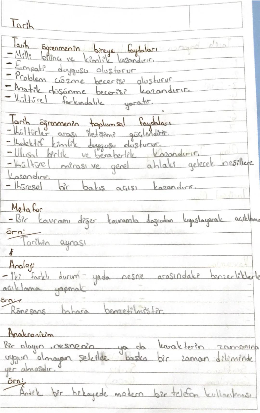 --- OCR Start ---
Tarih
bireye faydaları dتحو
Tarih ögrenmenin bireye
•Milli bilinca ve kimlik kazandırır.
Empati duygusu oluşturur
Problem 