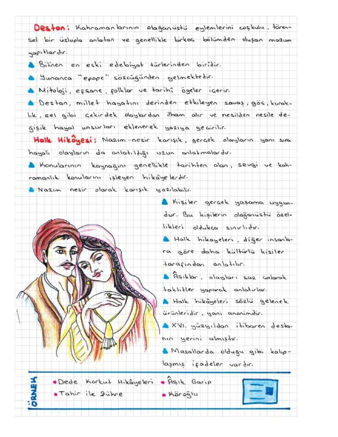 AYT Edebiyat: Destan Konusu