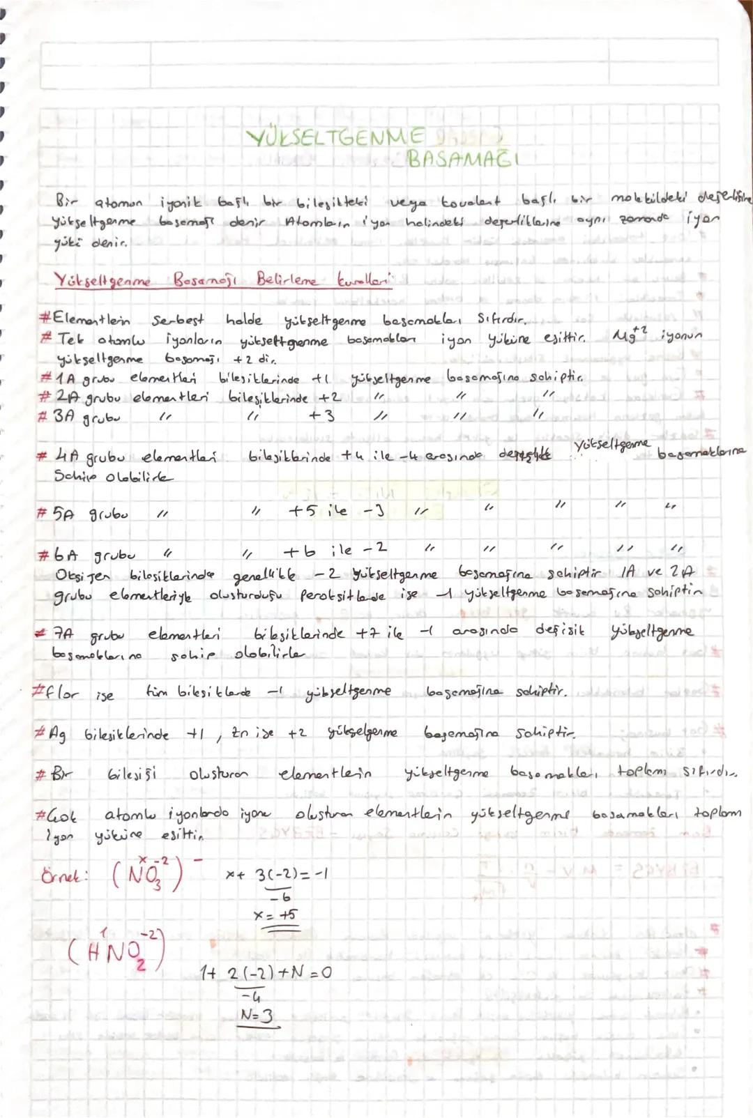 YÜKSELTGENME
Bir atoman iyonik bağlı bir bilegikteki
Yükseltgerme bosemos denir.
yuki denie
Yükseltgenme
BASAMAĞI
moke kildeki dejelisine
ve