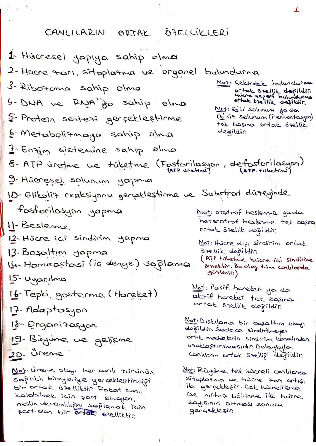 CANLILARIN
ORTAK
ÖZELLIKLERI
1- Hücresel yapıya sahip olma
2- Hücre zari, sitoplazma ve organel bulundurma
3. Ribozoma sahip olma
RNA'ya sah