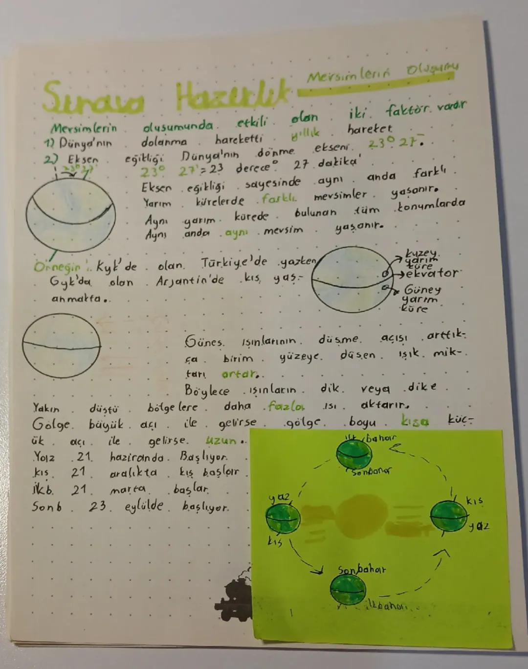 Mevsimler Nasıl Oluşur? Fen Bilimleri Konu Anlatımı