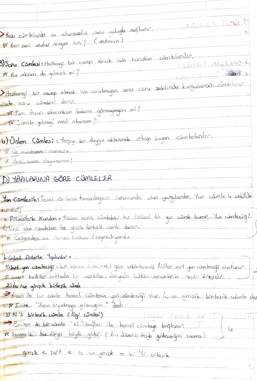 CÜMLE TÜRLERİ
A) YÜKLEMİN TÜRÜNE GÖRE CÜMLELER
1) Fiil Cümlesi: Yükleni çekimli bir fiil don cümlelerdir.
* Güzlerin doğuyor gecelerime.
2) 