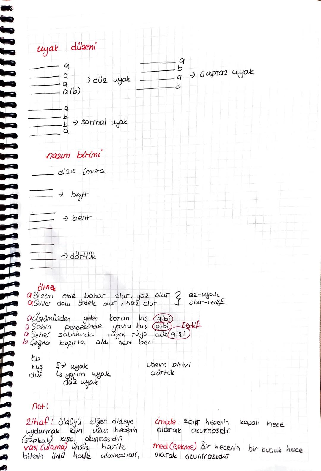 ŞiiR Bilgisi
-uyak, Tedif, ölçü
a) Tedif: Misra
Sonlarında
görevlerde bulunan
ek ya da
ayni, ayni
okunuşları
yazılışları ve
kelimelere Tedif