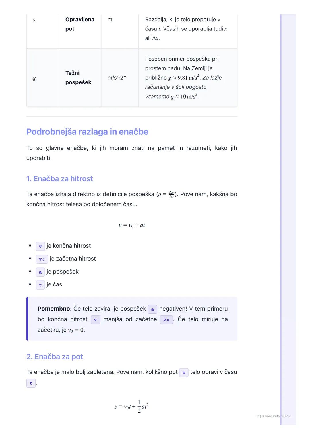 # 2.4. Enakomerno pospešeno
gibanje

Kaj je enakomerno pospešeno gibanje?

To je gibanje, pri katerem se hitrost telesa spreminja enakomerno