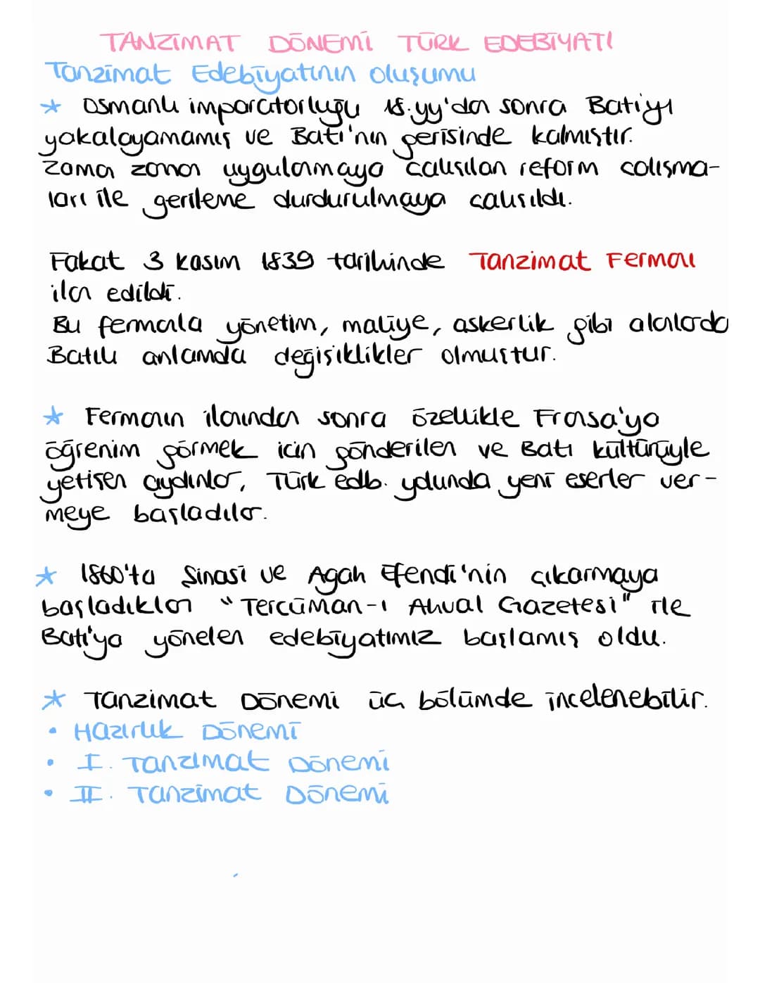 Tanzimat Dönemi Edebiyatı Özellikleri 
