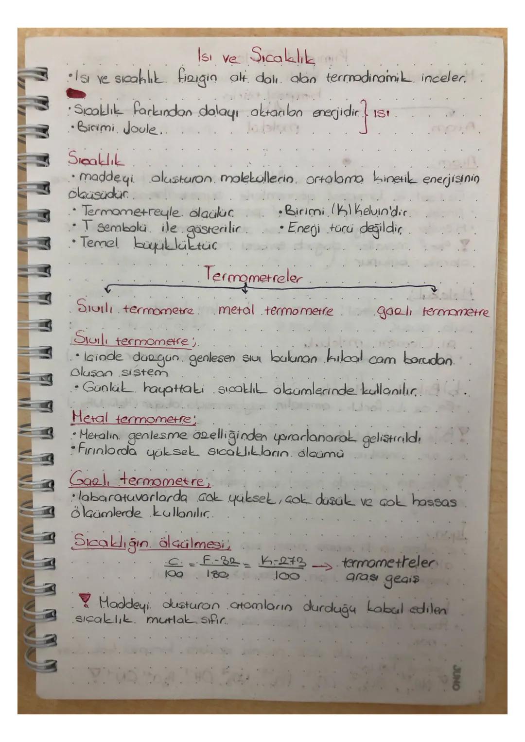 ve
Isi ve Sıcaklık 4
sıcaklık fiziğin alt dalı alan termodinamik inceler.
• Sıcaklık farkından dolayı aktarılan enerjidir?
• Birimi. Joule..