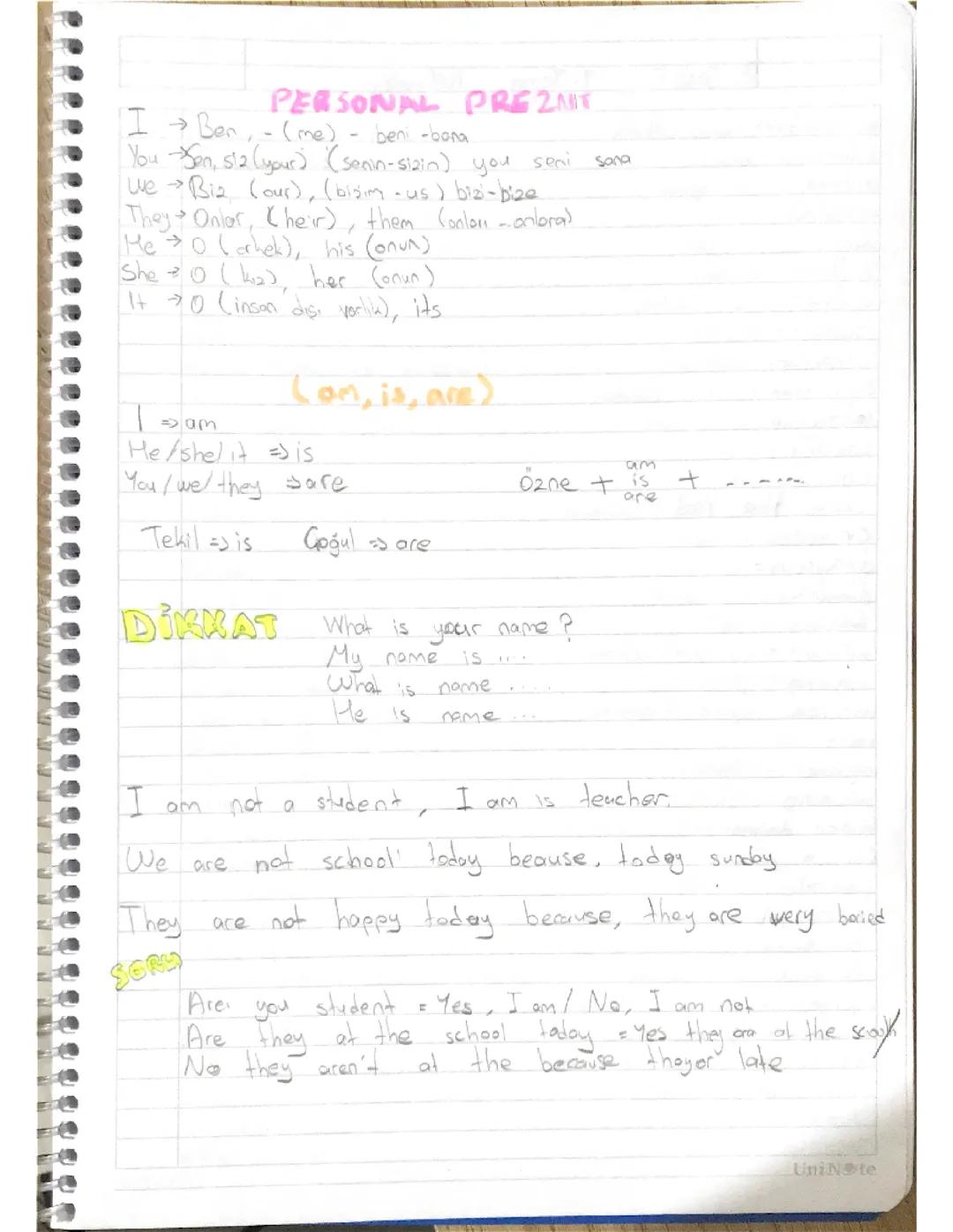 İngilizce başlangıç konu anlatımı