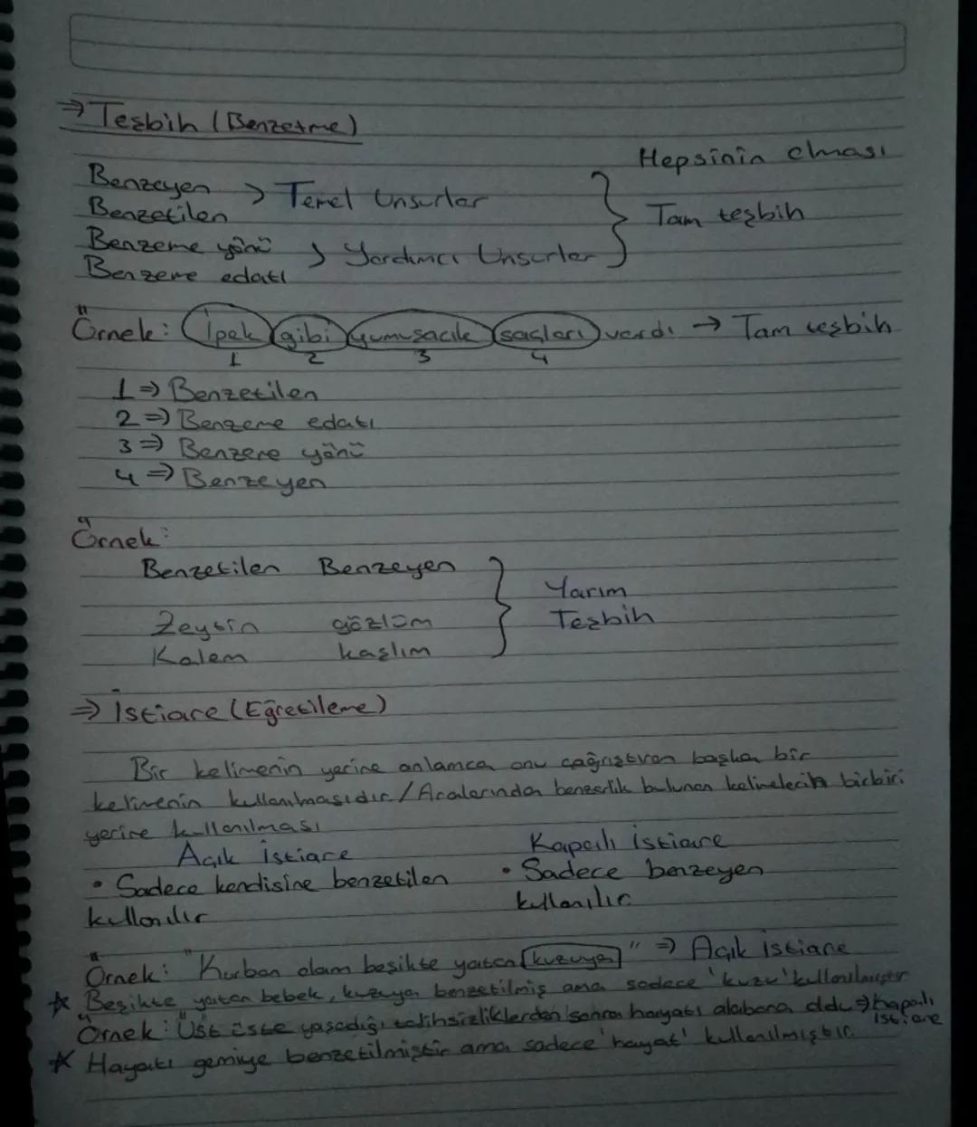 →Tesbih (Benzetme)
Benzeyen Temel Unsurlar
Benzetilen
Benzeme yonu Yardiner Unscrter
Benzeme edati
Hepsinin chasi
Tam tesbih
Örnele: Ipek gi