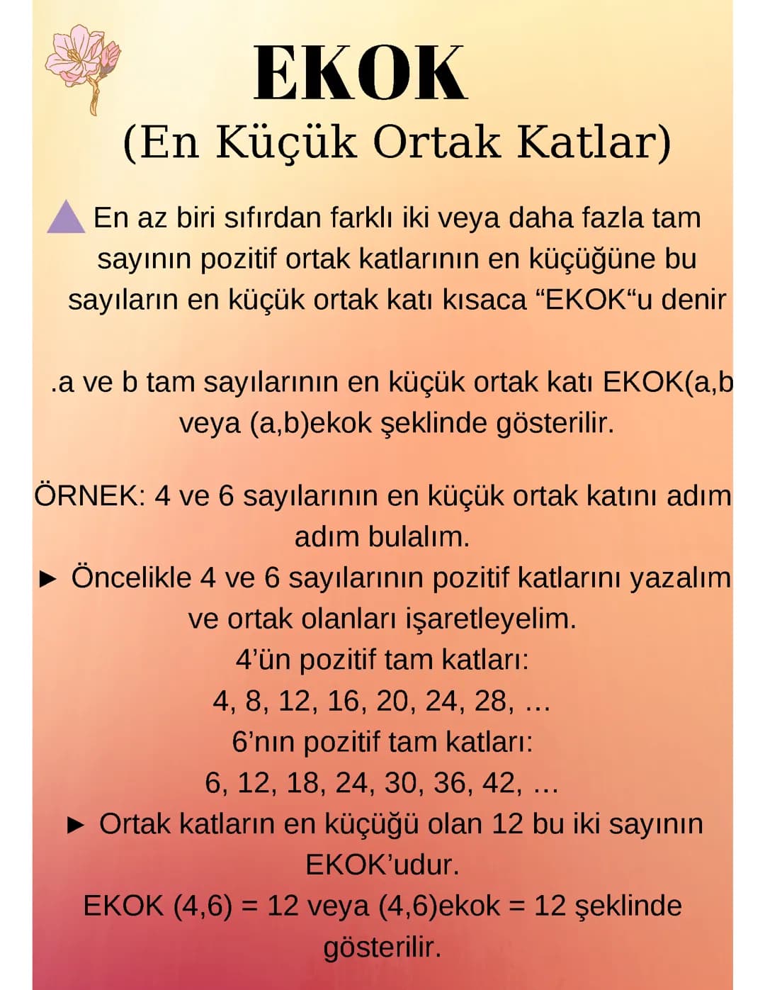 EKOK ve EBOB Nasıl Bulunur? 6, 7, 8 ve 9'un En Küçük Ortak Katları