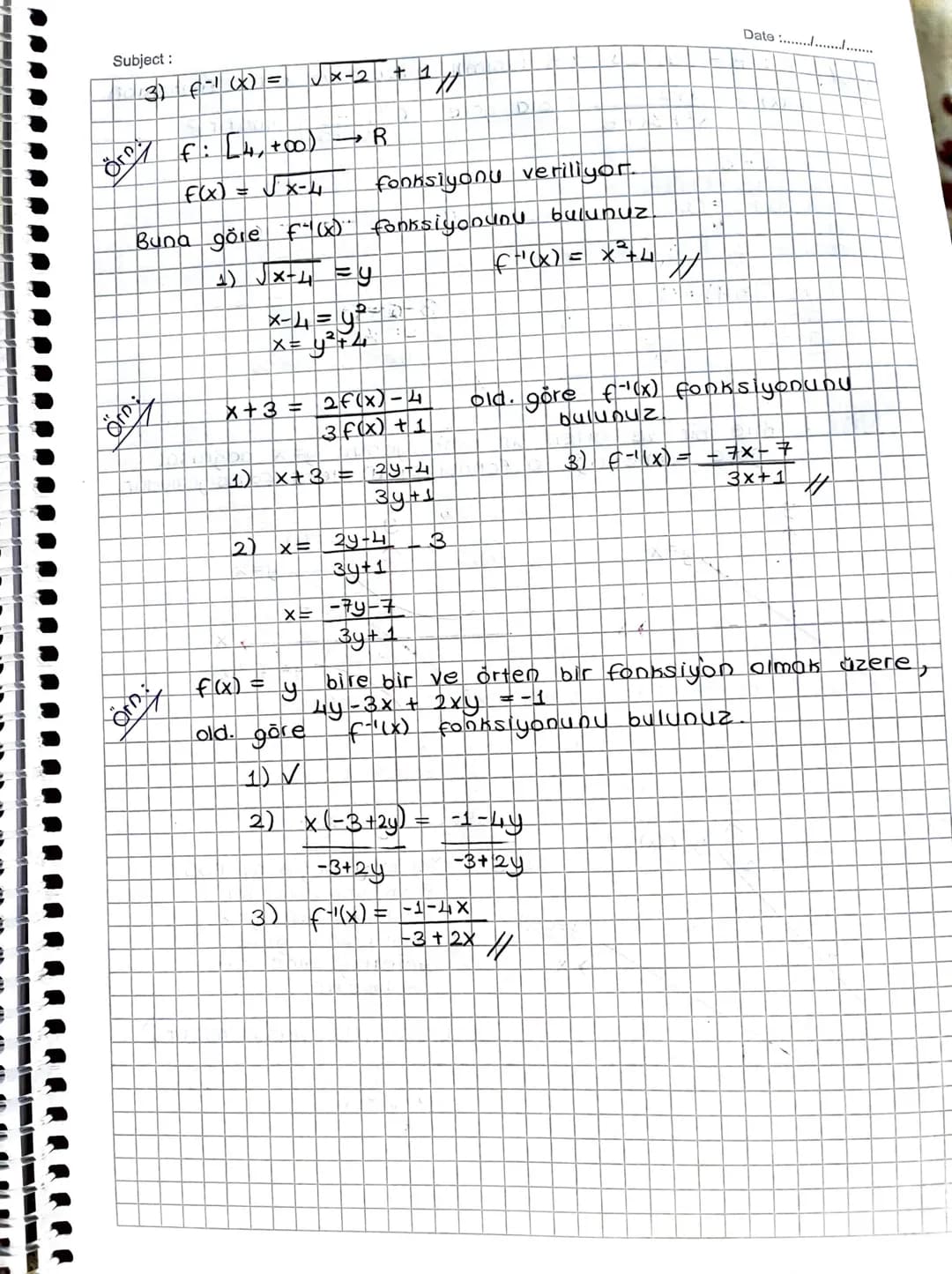 Subject:
Ters Fonksiyon
f: AB
bire bir ve
örten bir fonksiyon olsun.
f: B-A fonksiyonuna f fonksiyonunun
A
f
B
B
- a
فه
☑
.
X
6
fo
-1
>
Date