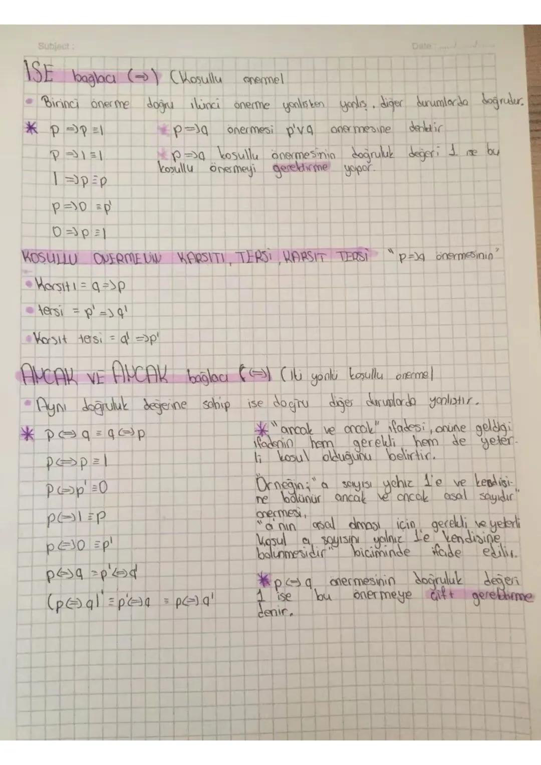 Matematik Konu Anlatım:

<ifadesinin değili >>
<ifadesinin değil >
> ifadesinin değili <
>ifadesinin değiti 4
Da
ifadesinin değili ≠

VE bağ