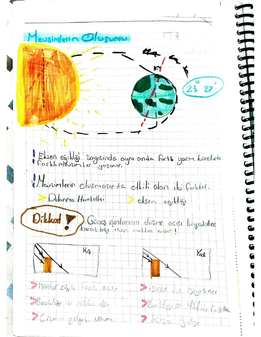 Mevsimler ünitesi konu anlatımı 