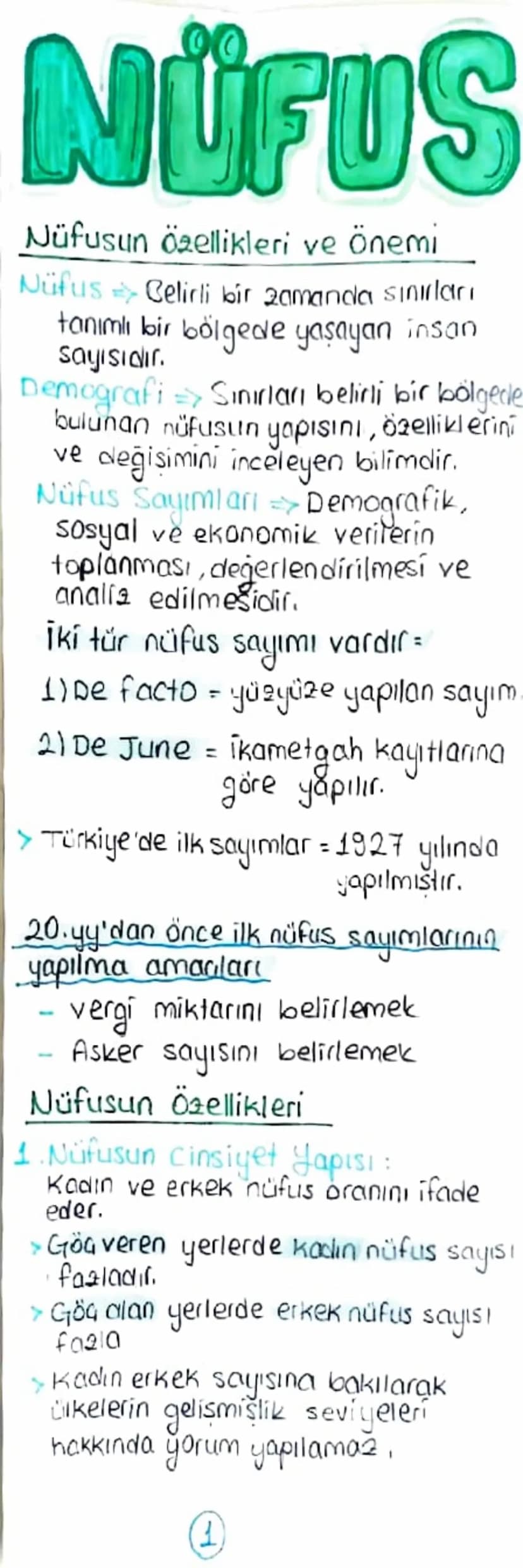 NÜFUS
Nüfusun özellikleri ve önemi
Nüfus => Celirli bir zamanda sınırları
tanımlı bir bölgede yaşayan insan
sayısıdır.
Demografi => Sınırlar