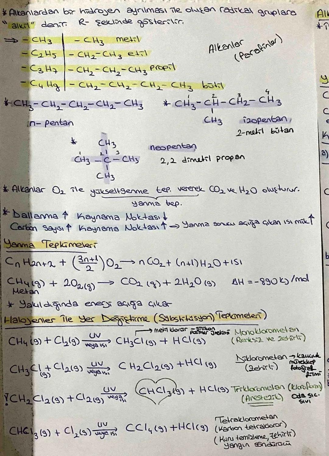 Hidrokarbonlar: Alkanlar, Alkenler, Alkinler ve Aromatik Bileşikler