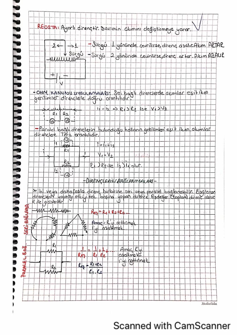 İLETKENIN DIRENCİ : iletkenin, akıma karşı gösterdiği axluğa (tepki) denir.
birimi ohm(2) 'dur.
Of(ro)
Ае
L: Boy.
A: Kesit alan (oyir
PR
(oh