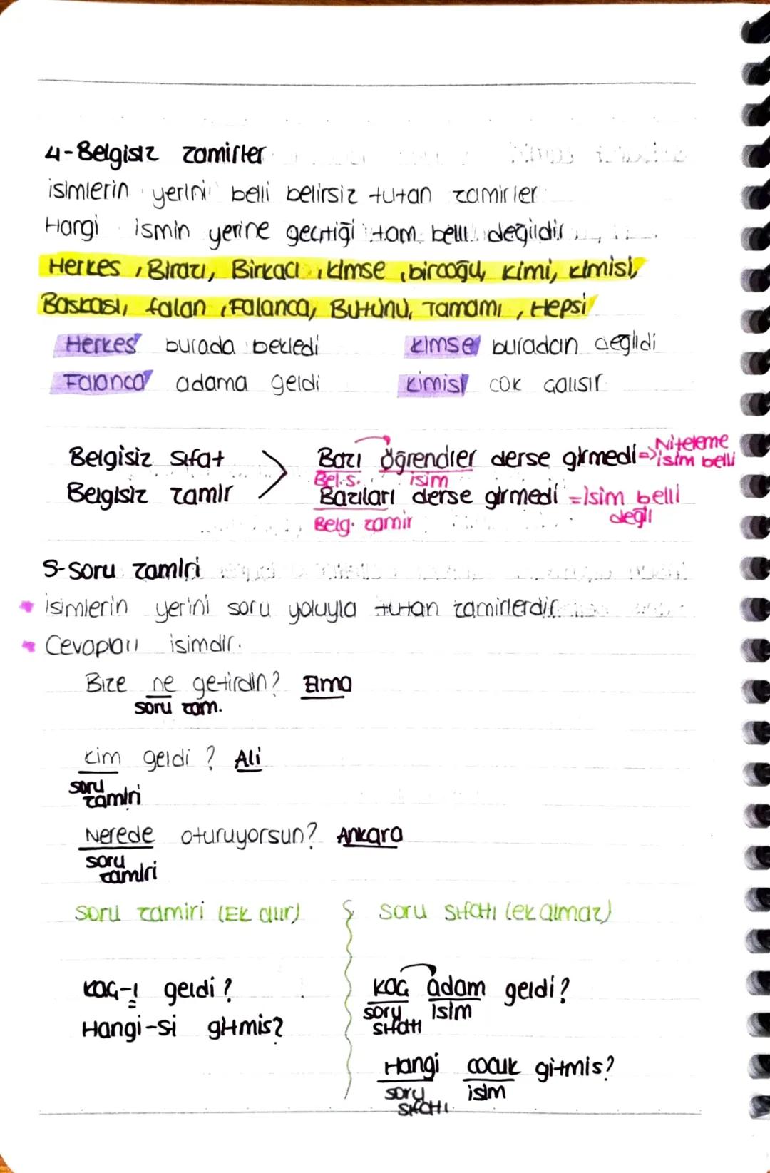 ZAMIR (ADIL)
ismin yerine kullanılan sözcüklerdir
órnek: Hokan, istanbul'a sevim'in evini gormeye gitti
О , oraya
anunkini gormeye gitti.
za