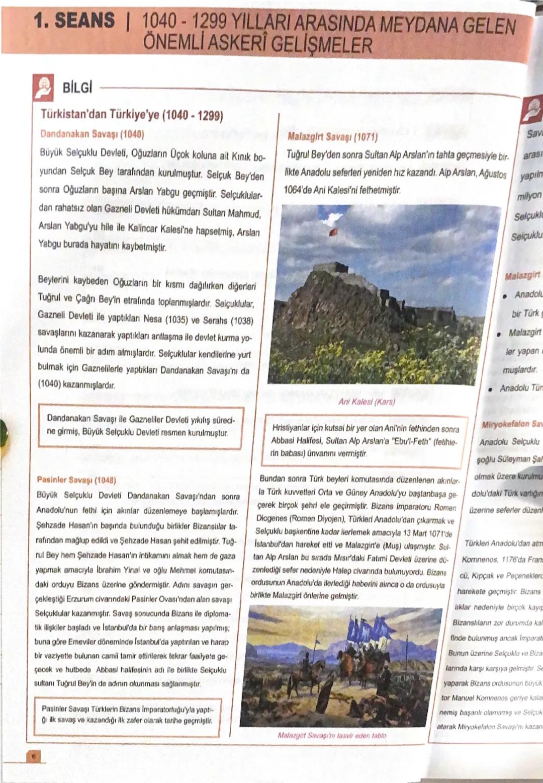 10.sınıf tarih türkistandan türkiyeye + haçlı seferleri