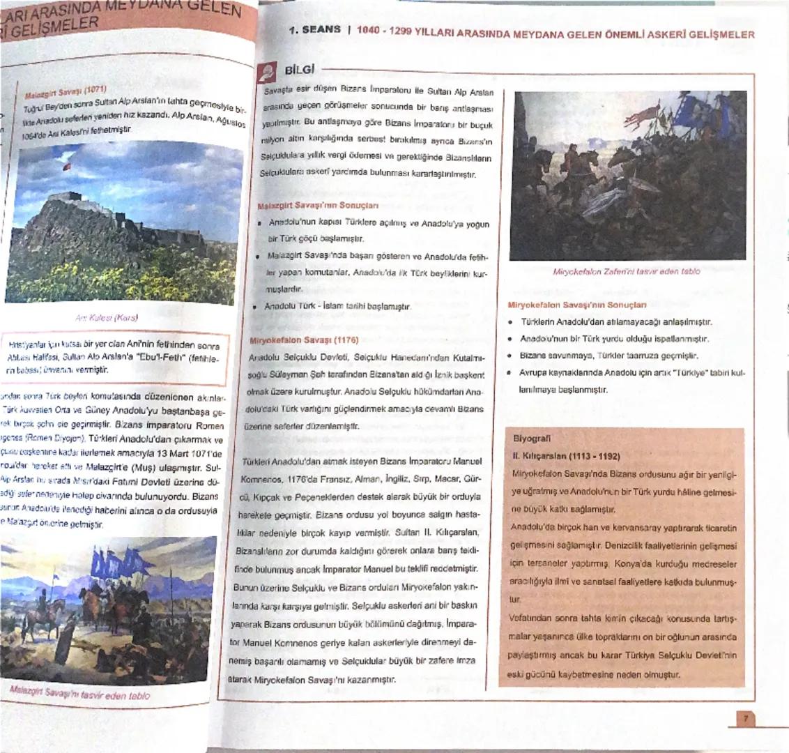 # 1. SEANS | 1040-1299 YILLARI ARASINDA MEYDANA GELEN
ÖNEMLİ ASKERİ GELİŞMELER

BİLGİ

Türkistan'dan Türkiye'ye (1040-1299)

Dandanakan Sava