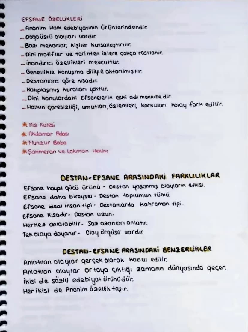 DESTANLARIN GENEL ÖZELLİKLERİ
1-Oluştuğu toplumun özelliklerini yansıtır.
2-Son derece olağanüstü durumlarla süslenmiştir.
3-Genellikle manz