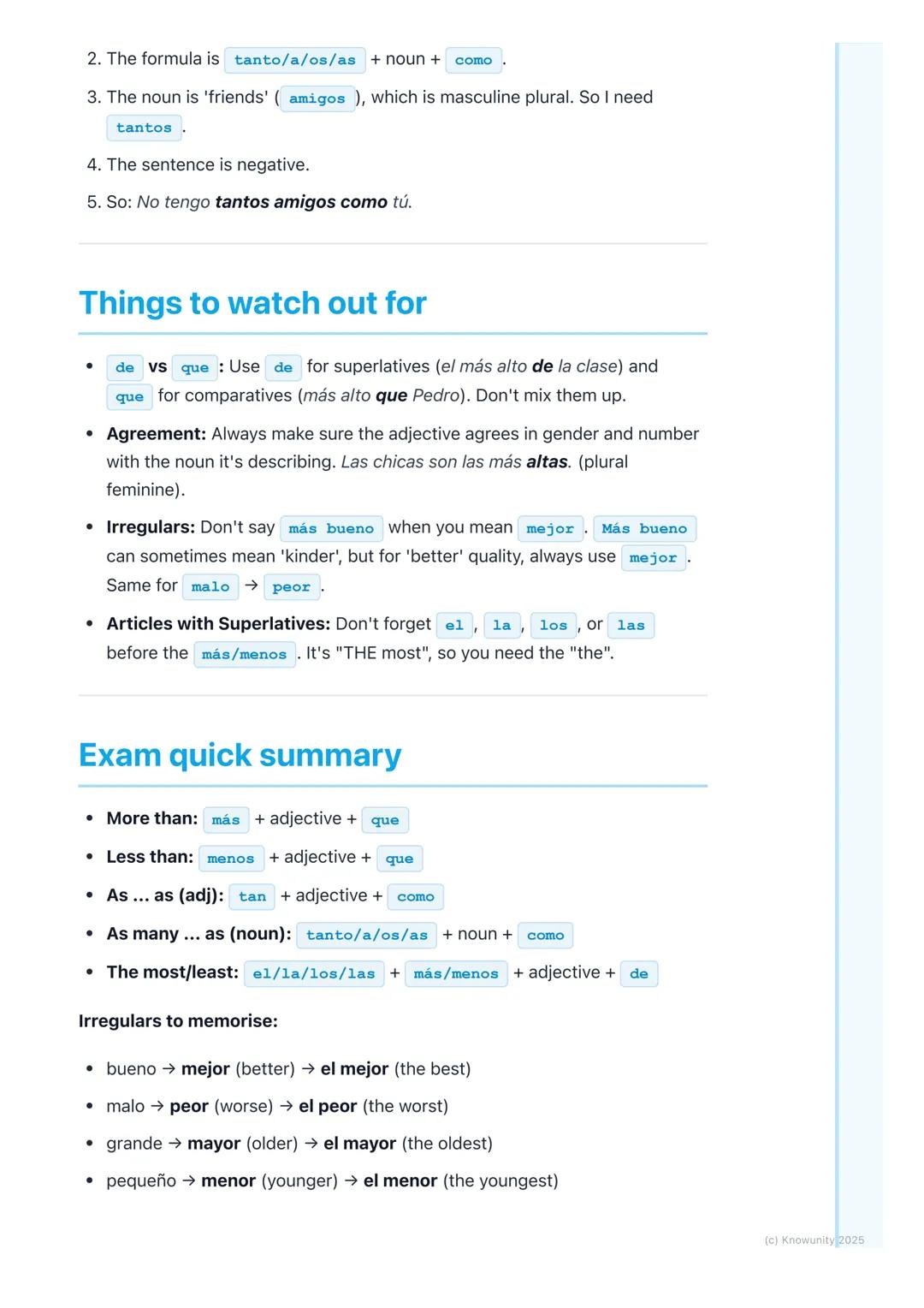 # Comparatives and
Superlatives

## Introduction to comparisons

Okay, so this is all about how to compare things in Spanish. It's used for 