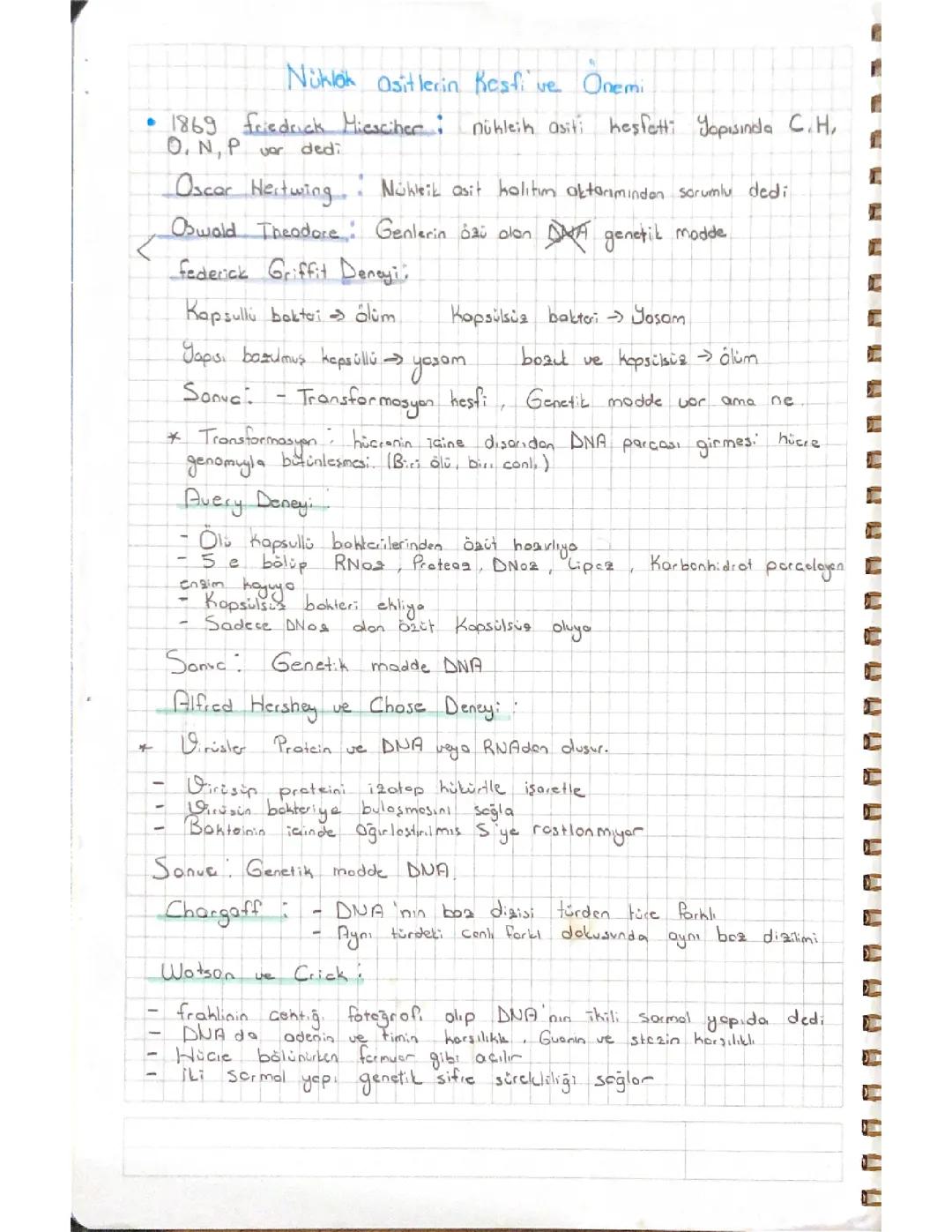 Nükleik asitlerin keşfi ve önemi