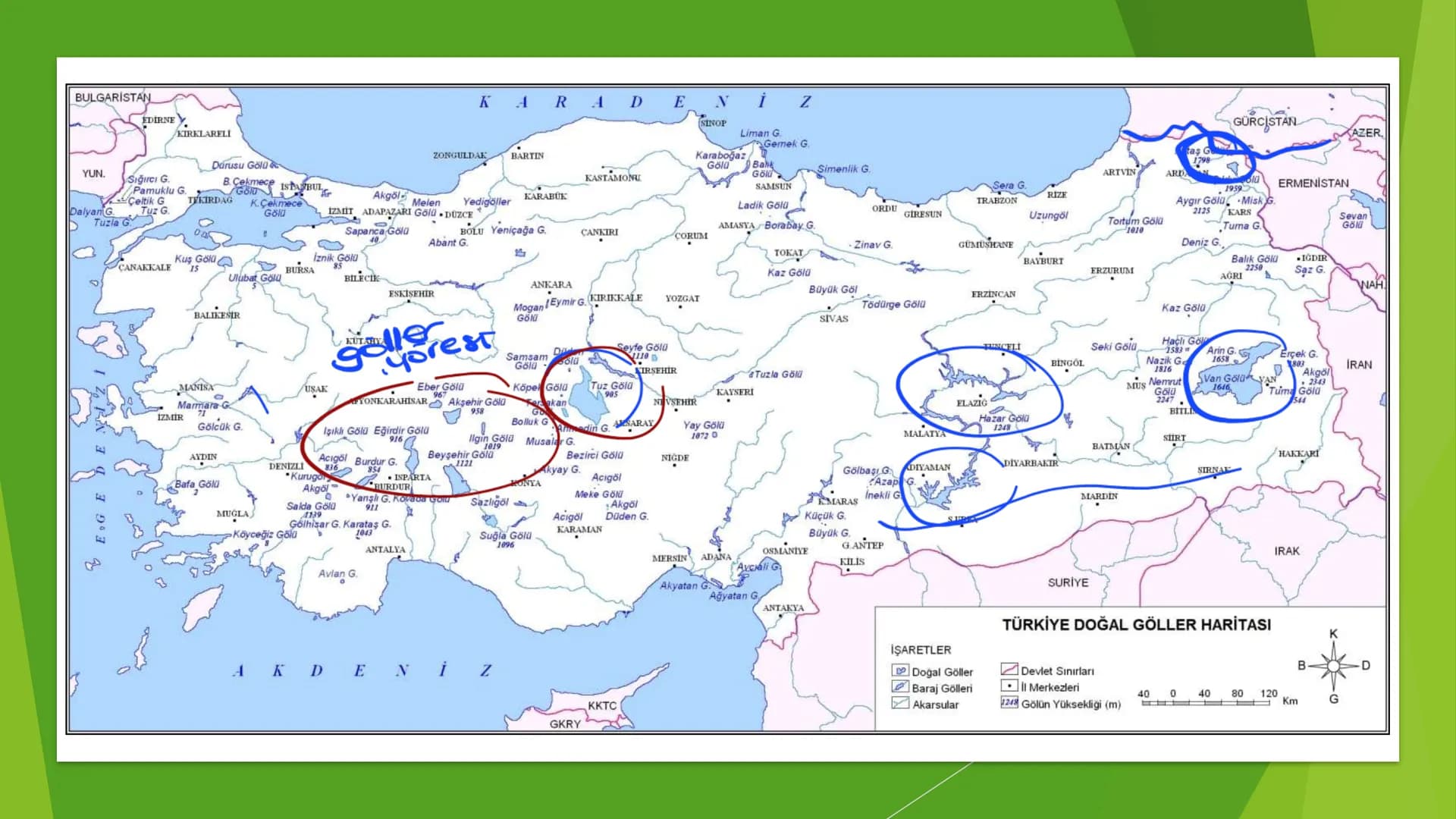 TÜRKİYE'DE SU, TOPRAK
VE BİTKİ 3ve4. zama
Türkiye'nin Akarsuları
Kaynakları yüksek dağlık sahalardır.
Yatak eğimleri fazladır.
Bu yüzden;
1.