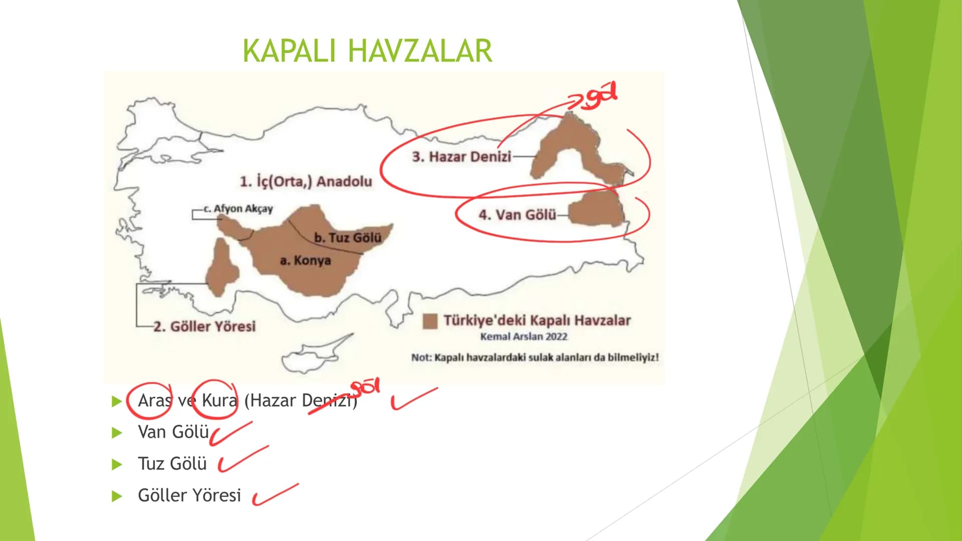 TÜRKİYE'DE SU, TOPRAK
VE BİTKİ 3ve4. zama
Türkiye'nin Akarsuları
Kaynakları yüksek dağlık sahalardır.
Yatak eğimleri fazladır.
Bu yüzden;
1.