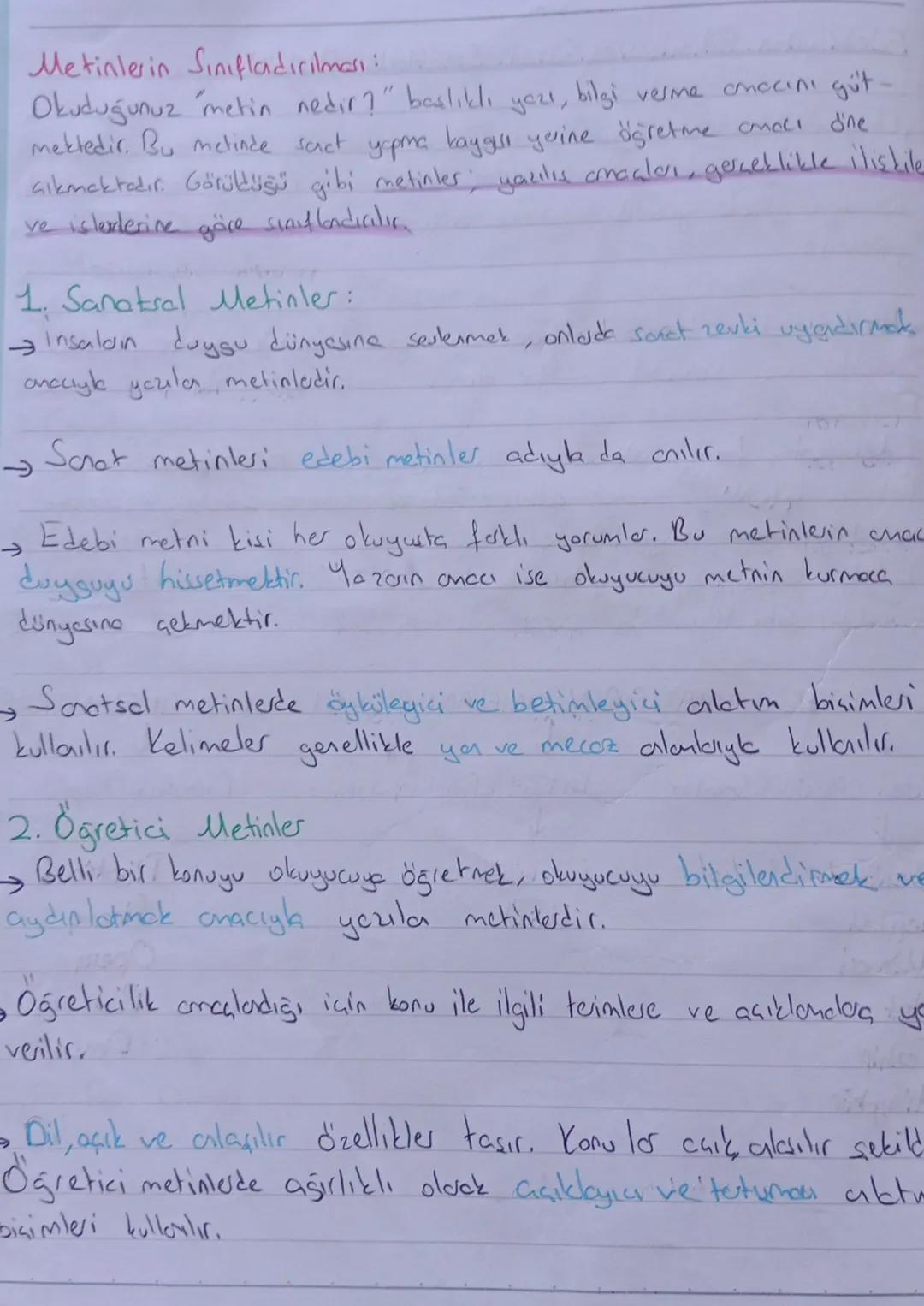 ->
Metinlerin Sınıfladıcılması:
dne
Okuduğunuz metin nedir?" başlıklı yazı, bilgi verme amacını gut-
mektedir. Bu metinde saat yapma kaygısı