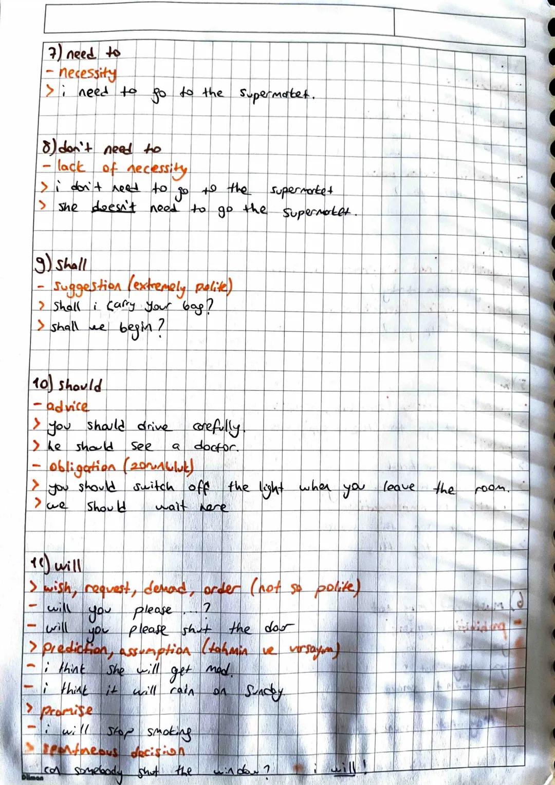 1-Can
- ability (-ebilmek)
>ico
she
Speak english.
con suim
permission (izin)
modallor
> co
go
to the café ?
> ca we
leave?
> ca
wait
a
mone