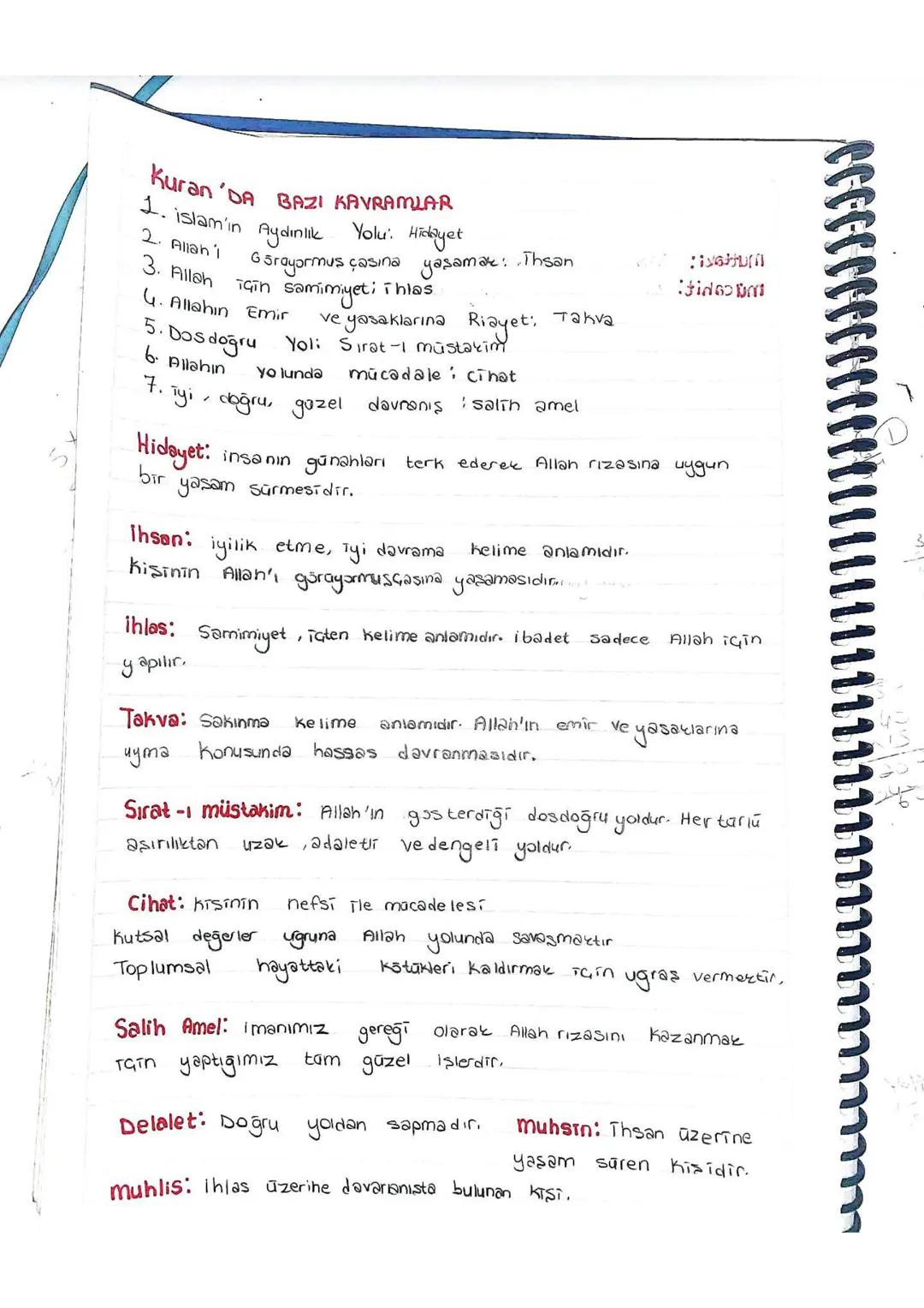 Kuran'DA BAZI KAVRAMLAR
1. islamin Aydınlık Yolu: Hidayet
2. Allah i G sroyormus çasına yaşamak: Thsan
3. Allah için samimiyet; ihlas
4. All