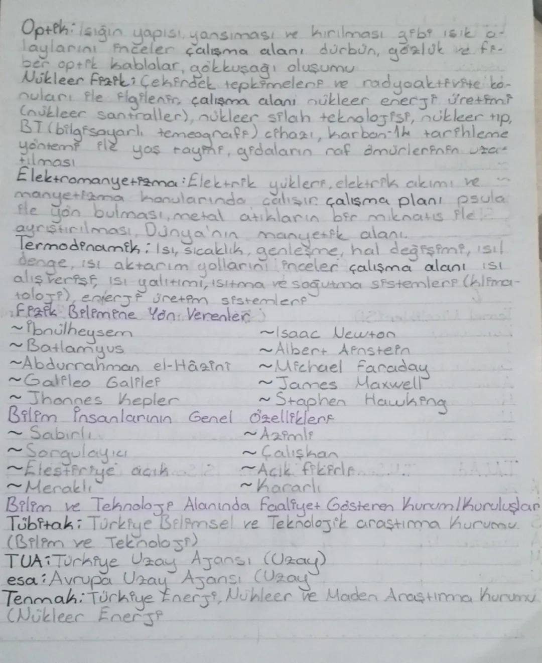 Fizik 1 Donem 1. Yazılı
Fraik Bilimi
TanimiEvrent kuvvet, enerji, uzay ve zaman Pleskilere
çerçevesinde matematiksel hesaplamalar kullanarak