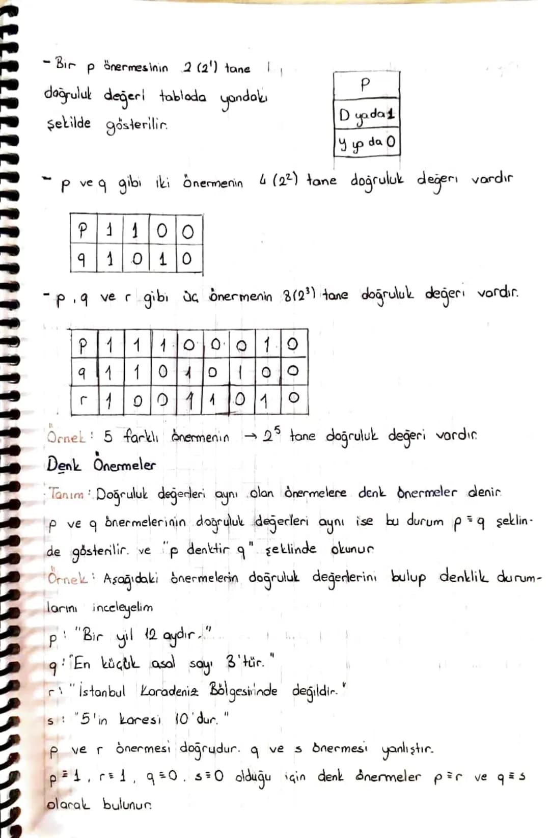 Önerme nedir?
Mantık
Tanım : Kesin olarak doğru ya da yanlış hüküm bildiran ifadelere önerme
"
denir. "p.q.r.s" gibi harflerle gösterilir.
Ö