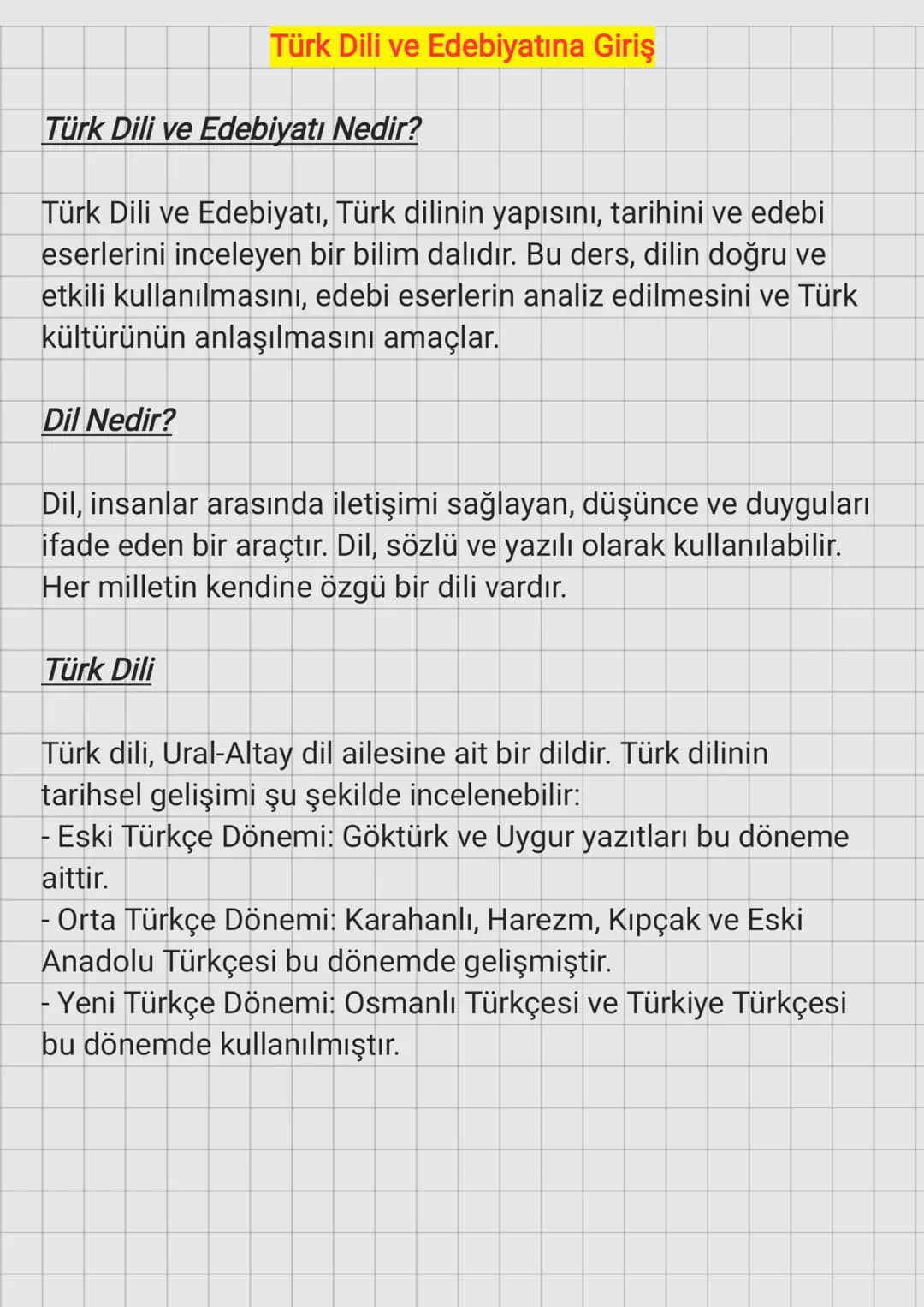 Türk Dili ve Edebiyatına Giriş
Türk Dili ve Edebiyatı Nedir?
Türk Dili ve Edebiyatı, Türk dilinin yapısını, tarihini ve edebi
eserlerini inc