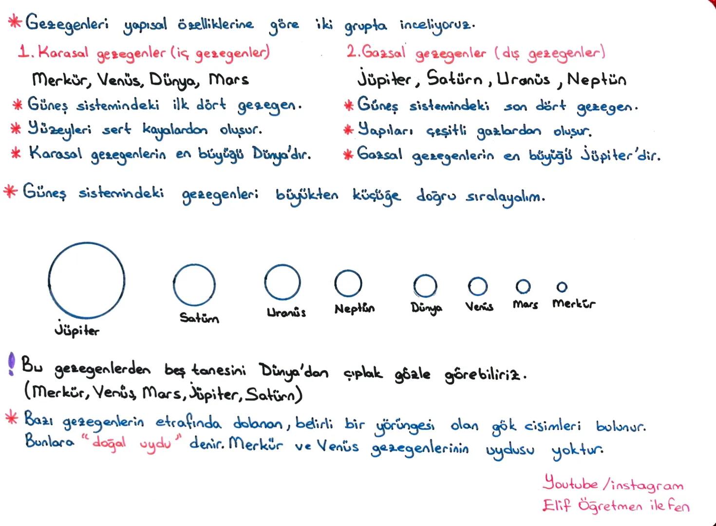 6.SINIF 1.ÜNİTE: GÜNEŞ SİSTEMİ VE TUTULMALAR
1.Bölüm: Güneş Sistemi:
* Güneş, gezegenler, gezegenlerin uyduları, asteroitler ve kuyruklu yıl