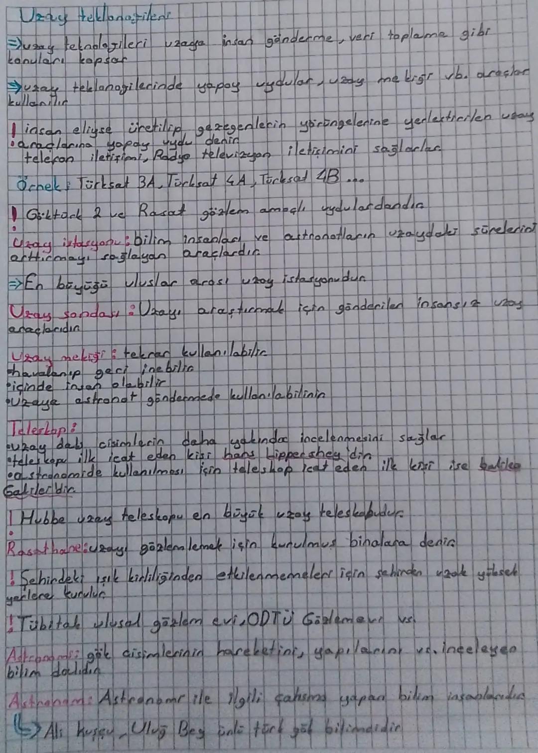 Uzay teklonazilent
Elusay teknologileri uzaya insan gönderme, veri toplama gibi
konuları kapsar
Suzay teklanogilerinde yapay vydular.
kullan