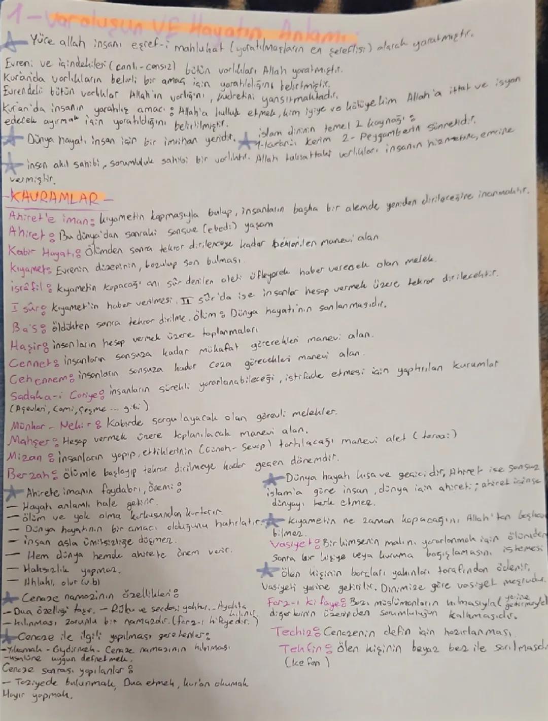 11-Varoluşun VE Hayatın Anlam...
en şereflisi) alarak yaratmıştır.
+ Yüre allah insanı eşref-i mahlahat (yaratılmaşların
Evren: ve içindekil